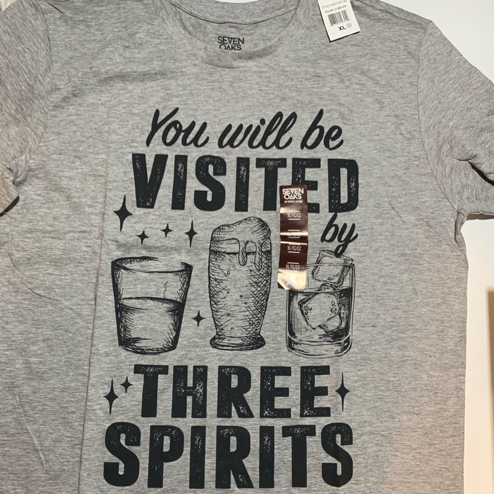 Three spirits Christmas T-shirt. New NWT